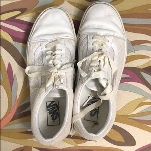 Vans white snakeskin sneakers